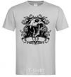 Men's T-Shirt Lion skull grey фото