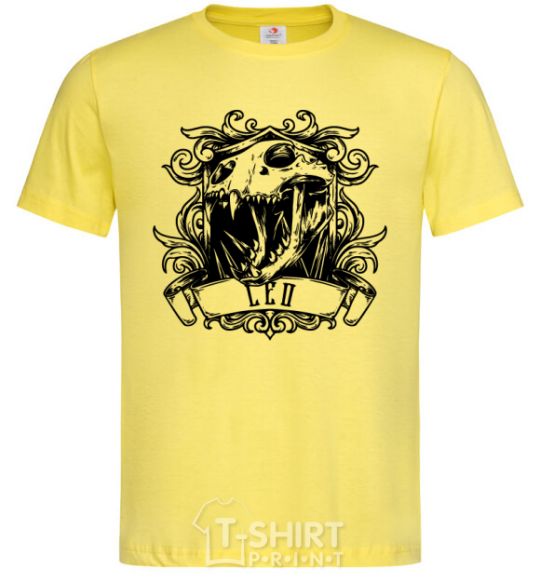 Men's T-Shirt Lion skull cornsilk фото