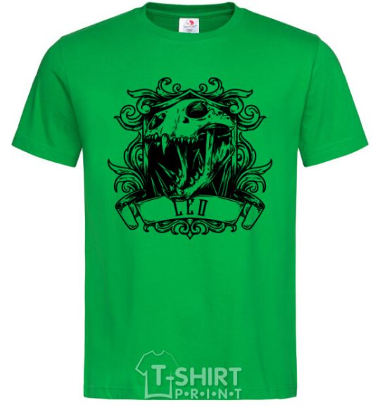 Men's T-Shirt Lion skull kelly-green фото