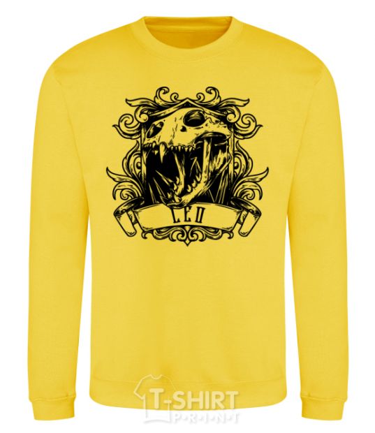 Sweatshirt Lion skull yellow фото