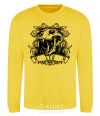 Sweatshirt Lion skull yellow фото