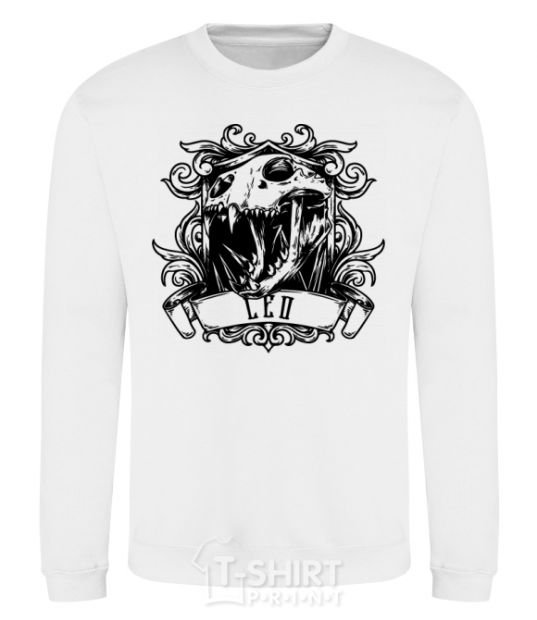 Sweatshirt Lion skull White фото