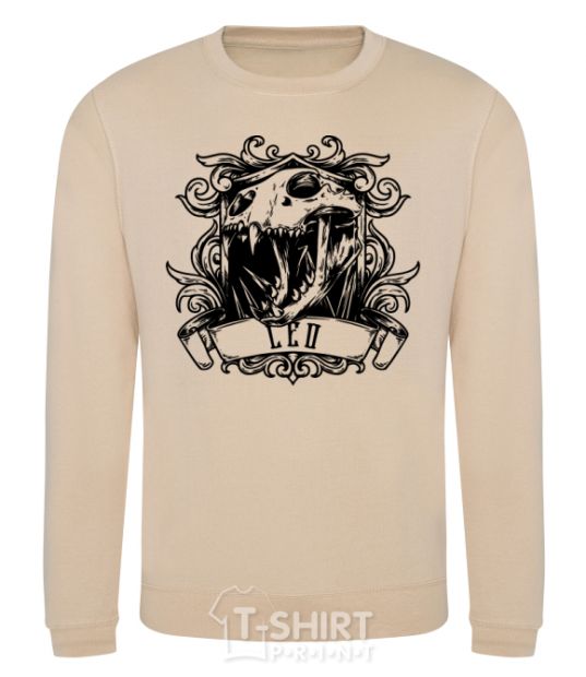 Sweatshirt Lion skull sand фото