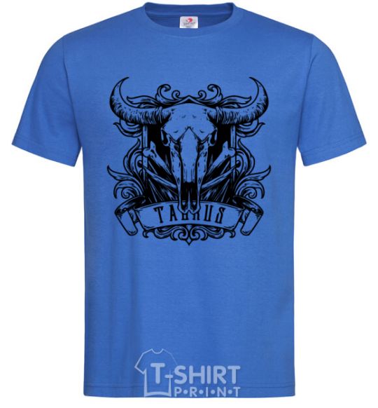 Men's T-Shirt Taurus skull royal-blue фото