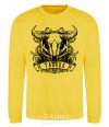 Sweatshirt Taurus skull yellow фото