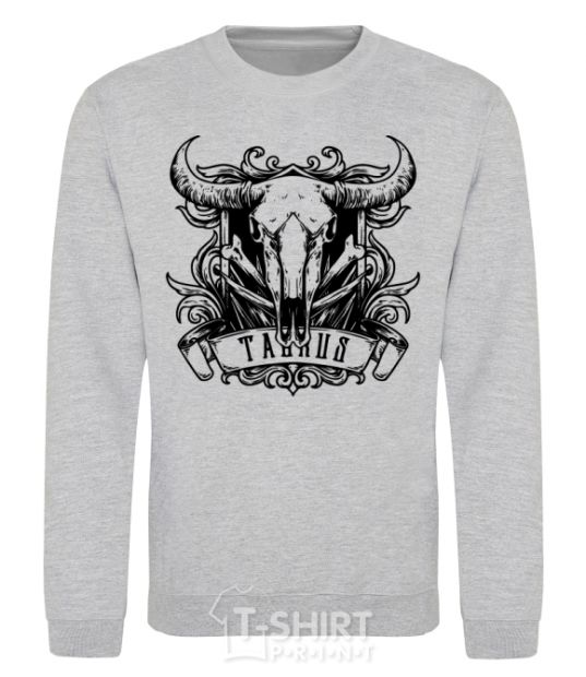 Sweatshirt Taurus skull sport-grey фото