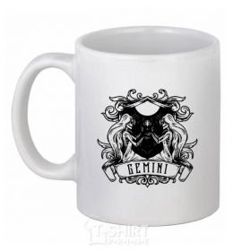 Ceramic mug Gemini girl White фото