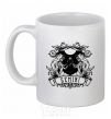 Ceramic mug Gemini skeleton White фото