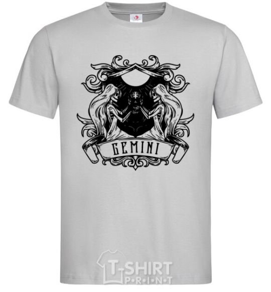 Men's T-Shirt Gemini skeleton grey фото