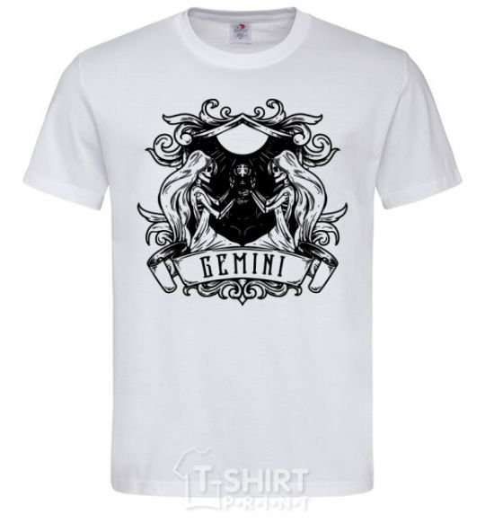 Men's T-Shirt Gemini skeleton White фото