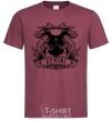 Men's T-Shirt Gemini skeleton burgundy фото