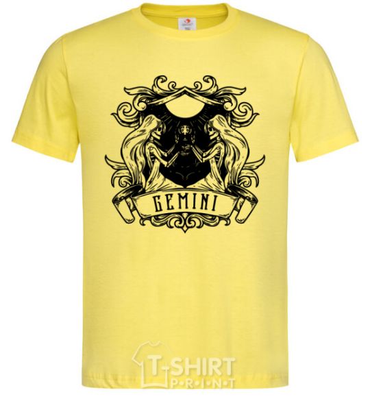 Men's T-Shirt Gemini skeleton cornsilk фото