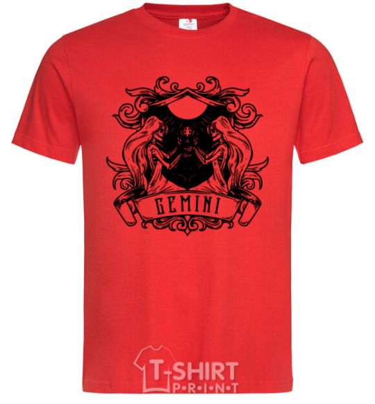 Men's T-Shirt Gemini skeleton red фото