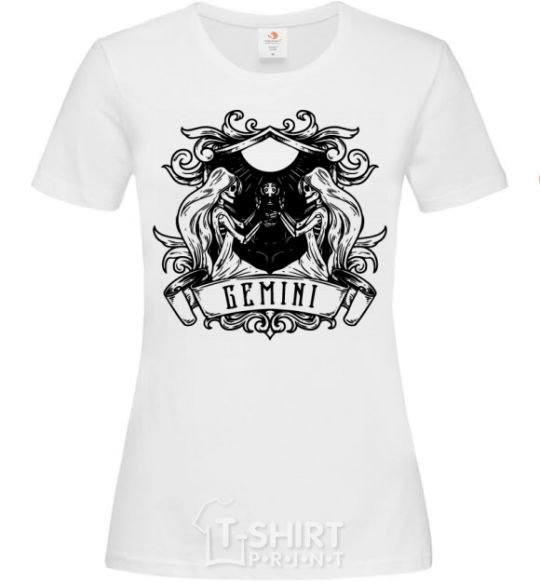 Women's T-shirt Gemini skeleton White фото