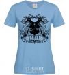 Women's T-shirt Gemini skeleton sky-blue фото