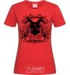 Women's T-shirt Gemini skeleton red фото