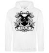 Men`s hoodie Gemini skeleton White фото