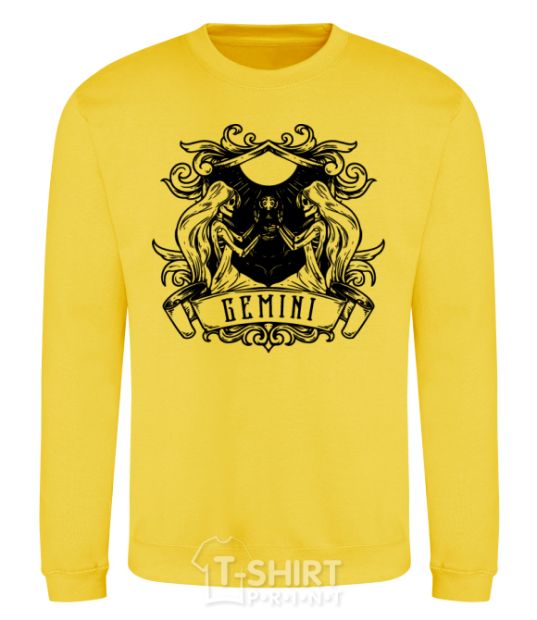 Sweatshirt Gemini skeleton yellow фото