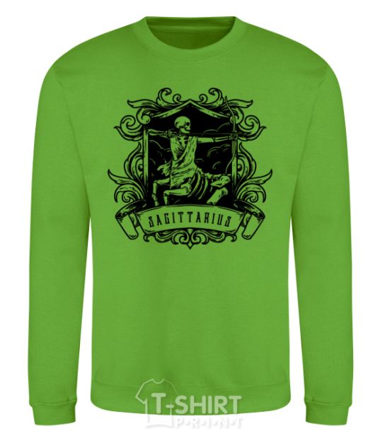 Sweatshirt Sagittarius skeleton orchid-green фото