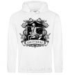 Men`s hoodie Sagittarius skeleton White фото