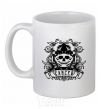 Ceramic mug Cancer of the skull White фото