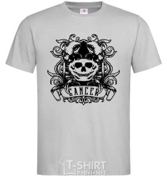 Men's T-Shirt Cancer of the skull grey фото