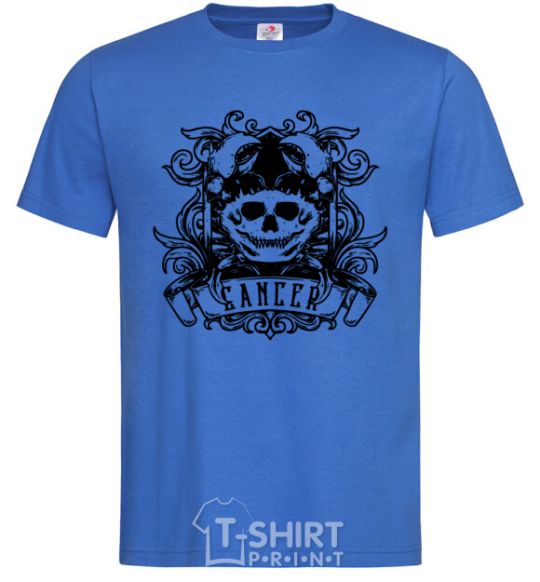 Men's T-Shirt Cancer of the skull royal-blue фото