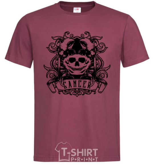 Men's T-Shirt Cancer of the skull burgundy фото