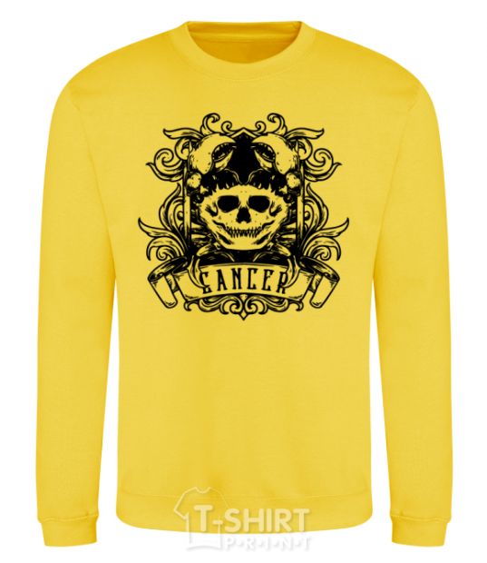 Sweatshirt Cancer of the skull yellow фото