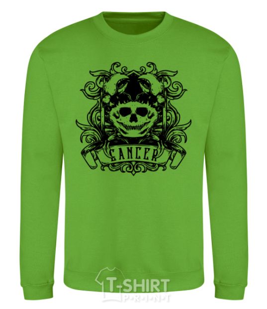 Sweatshirt Cancer of the skull orchid-green фото