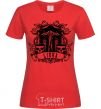 Women's T-shirt Libra skull red фото