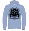Men`s hoodie Libra skull sky-blue фото