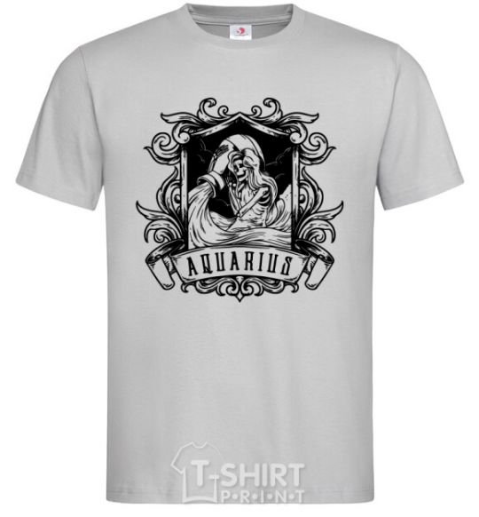 Men's T-Shirt Aquarius skeleton grey фото