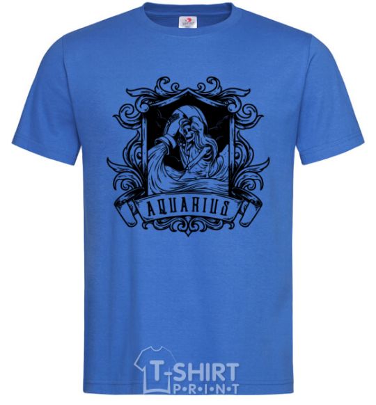 Men's T-Shirt Aquarius skeleton royal-blue фото