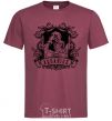 Men's T-Shirt Aquarius skeleton burgundy фото