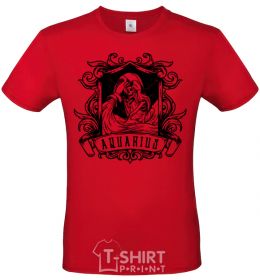 Men's T-Shirt Aquarius skeleton red фото