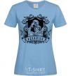Женская футболка Водолей скелет Голубой фото