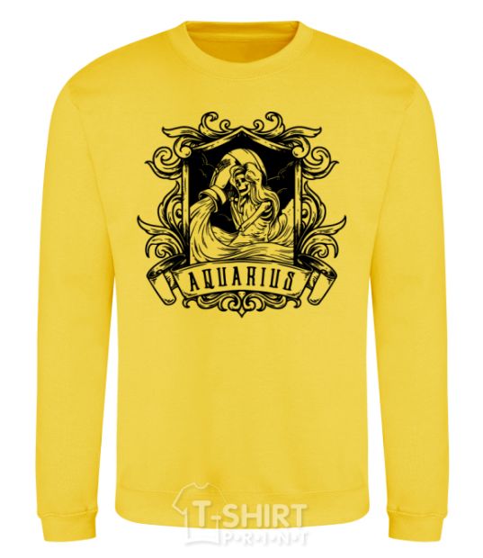 Sweatshirt Aquarius skeleton yellow фото