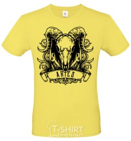 Men's T-Shirt Aries skull cornsilk фото