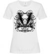 Women's T-shirt Aries skull White фото