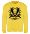 Sweatshirt Aries skull yellow фото