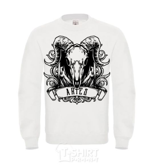 Sweatshirt Aries skull White фото