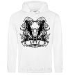 Men`s hoodie Aries skull White фото