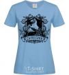 Women's T-shirt Capricorn skeleton sky-blue фото