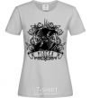 Women's T-shirt Fish skeleton grey фото