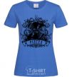 Women's T-shirt Fish skeleton royal-blue фото