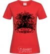 Women's T-shirt Fish skeleton red фото