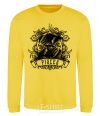 Sweatshirt Fish skeleton yellow фото