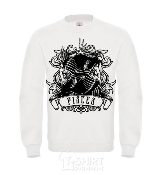 Sweatshirt Fish skeleton White фото