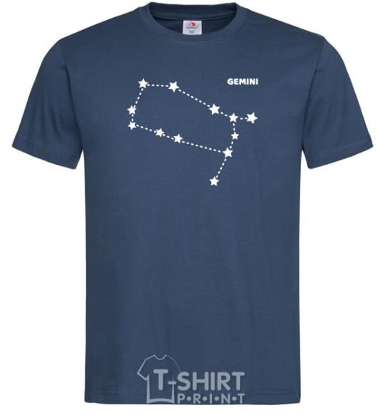 Men's T-Shirt Gemini stars navy-blue фото